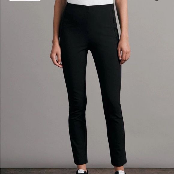 Rag & Bone Simone Pant - Equestrian Stretch black Slim Fit Cropped Pant 2 - Picture 2 of 8